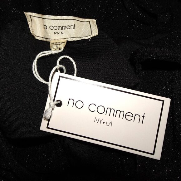 No Comment Jumpsuit Juniors' Size S Black Sparkle Stretch Front Cut Out - Picture 11 of 13